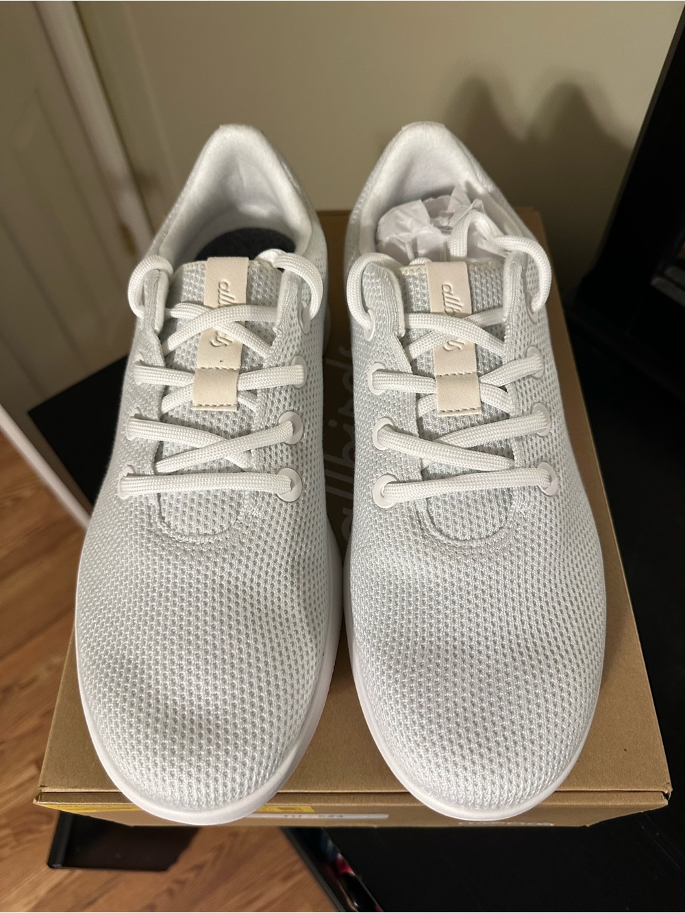 allbirds Men’s Tree Runners - White with Cream Tabs